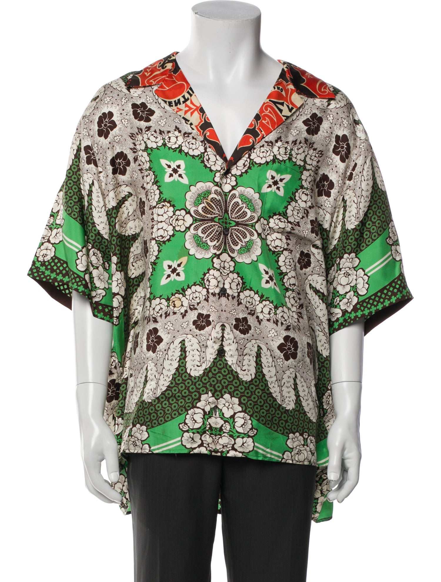 Valentino Silk Floral Print Shirt