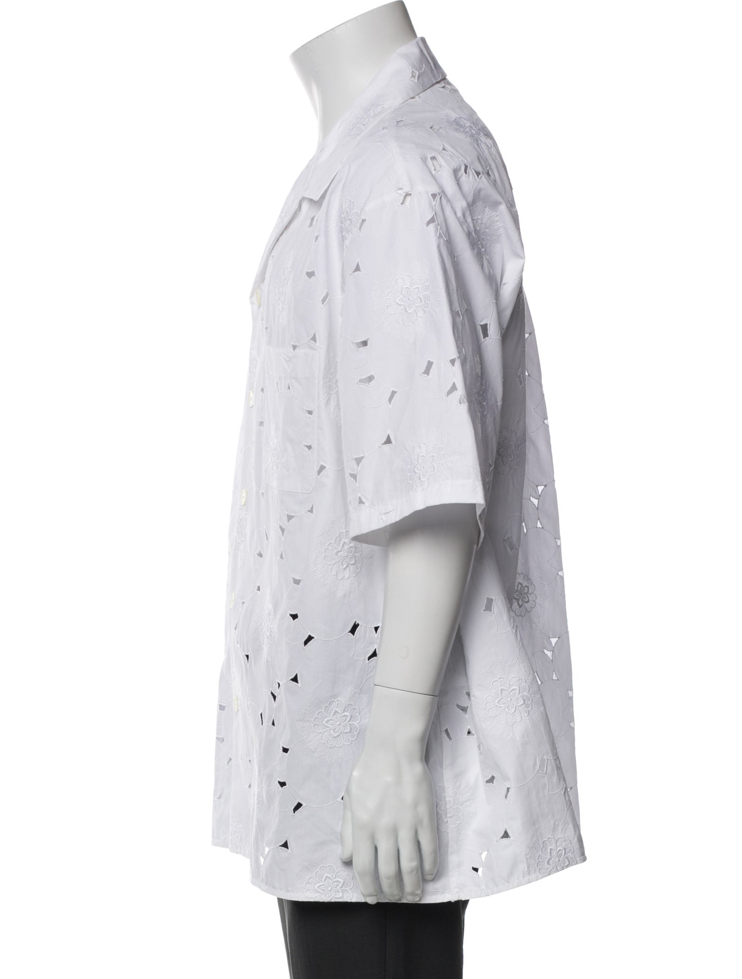 Valentino Patterned Three-Quarter Sleeve Shirt