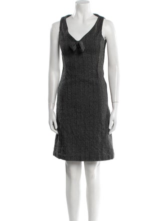 Valentino V-Neck Knee-Length Dress