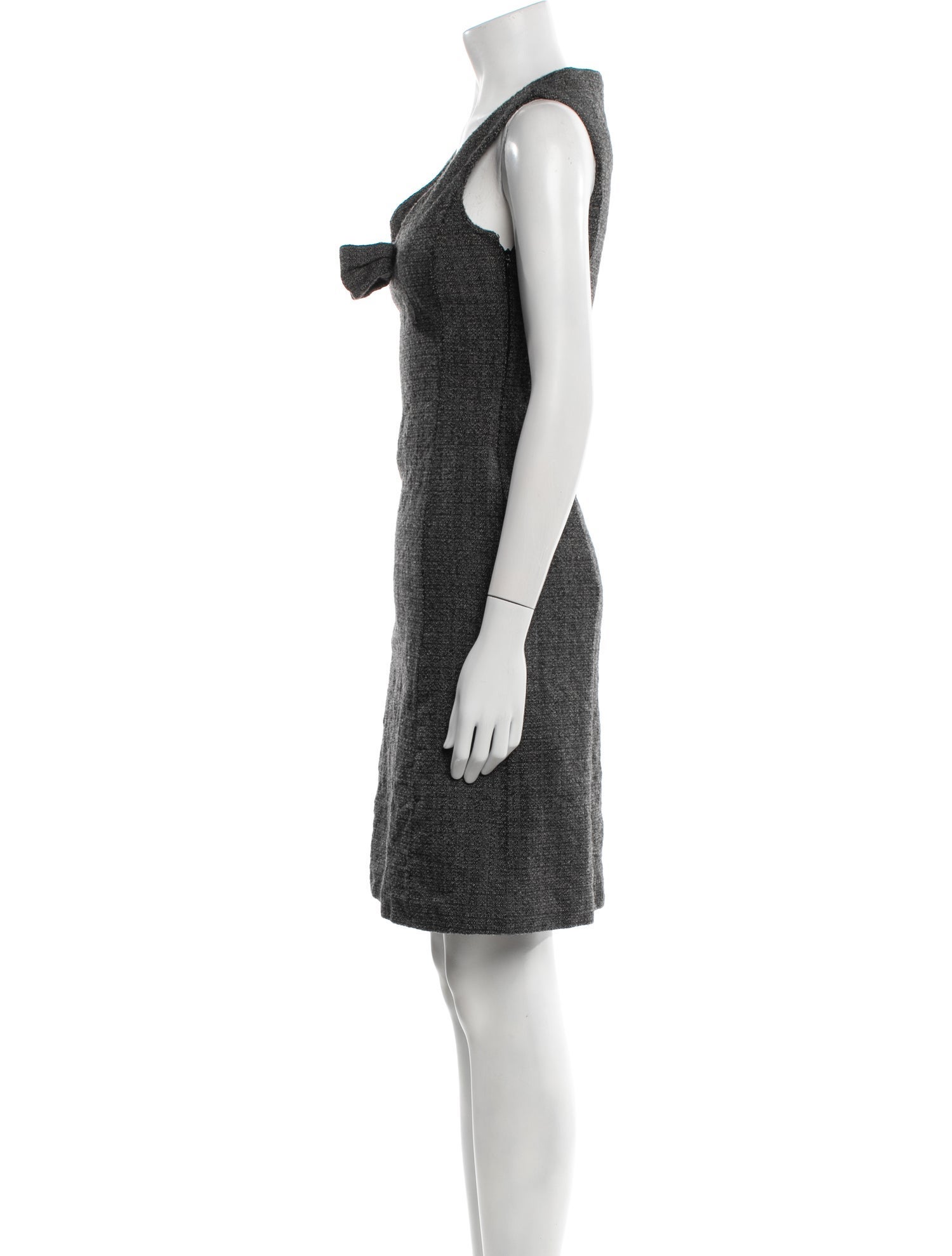 Valentino V-Neck Knee-Length Dress