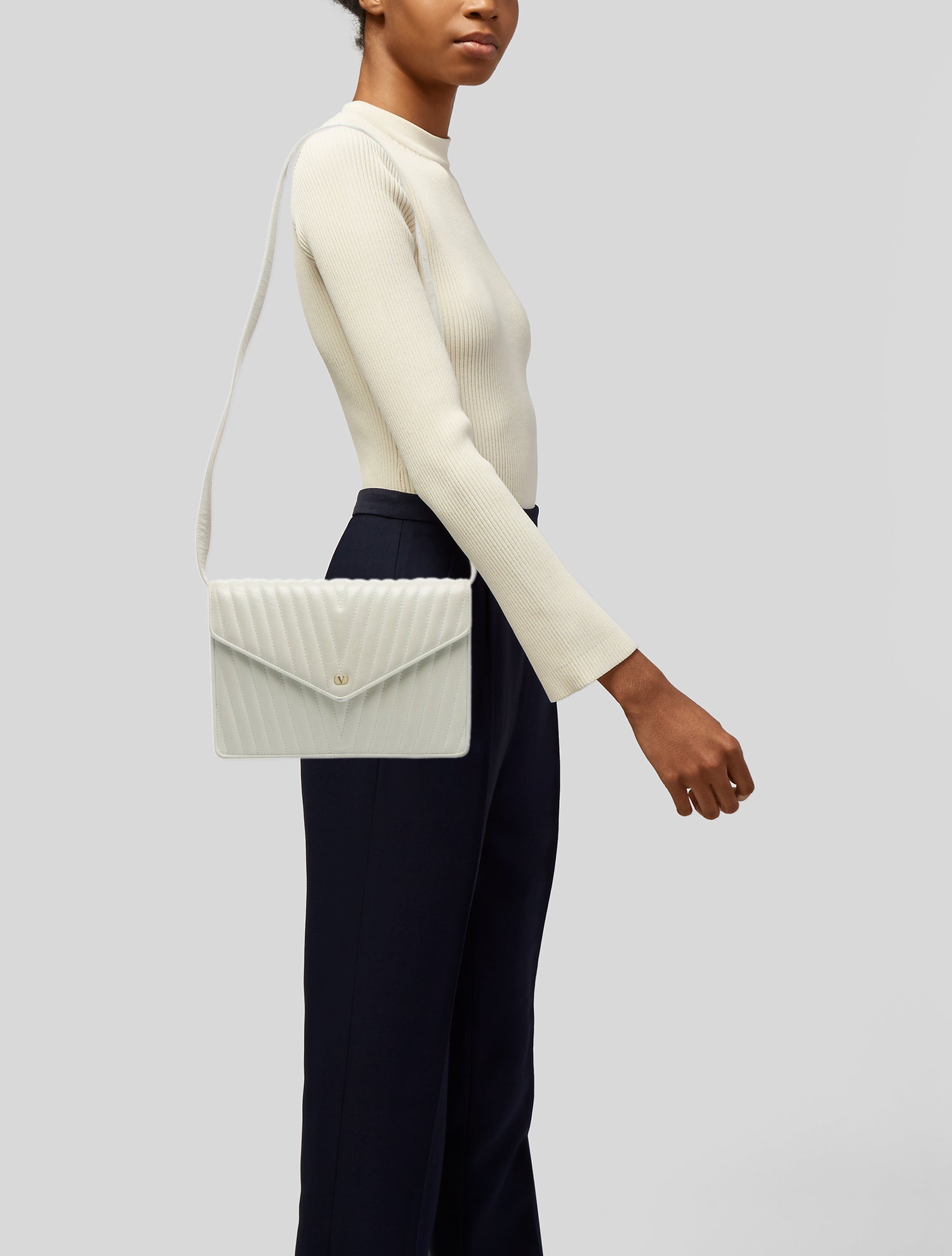 Valentino Garavani Atelier Leather Shoulder Bag Vintage