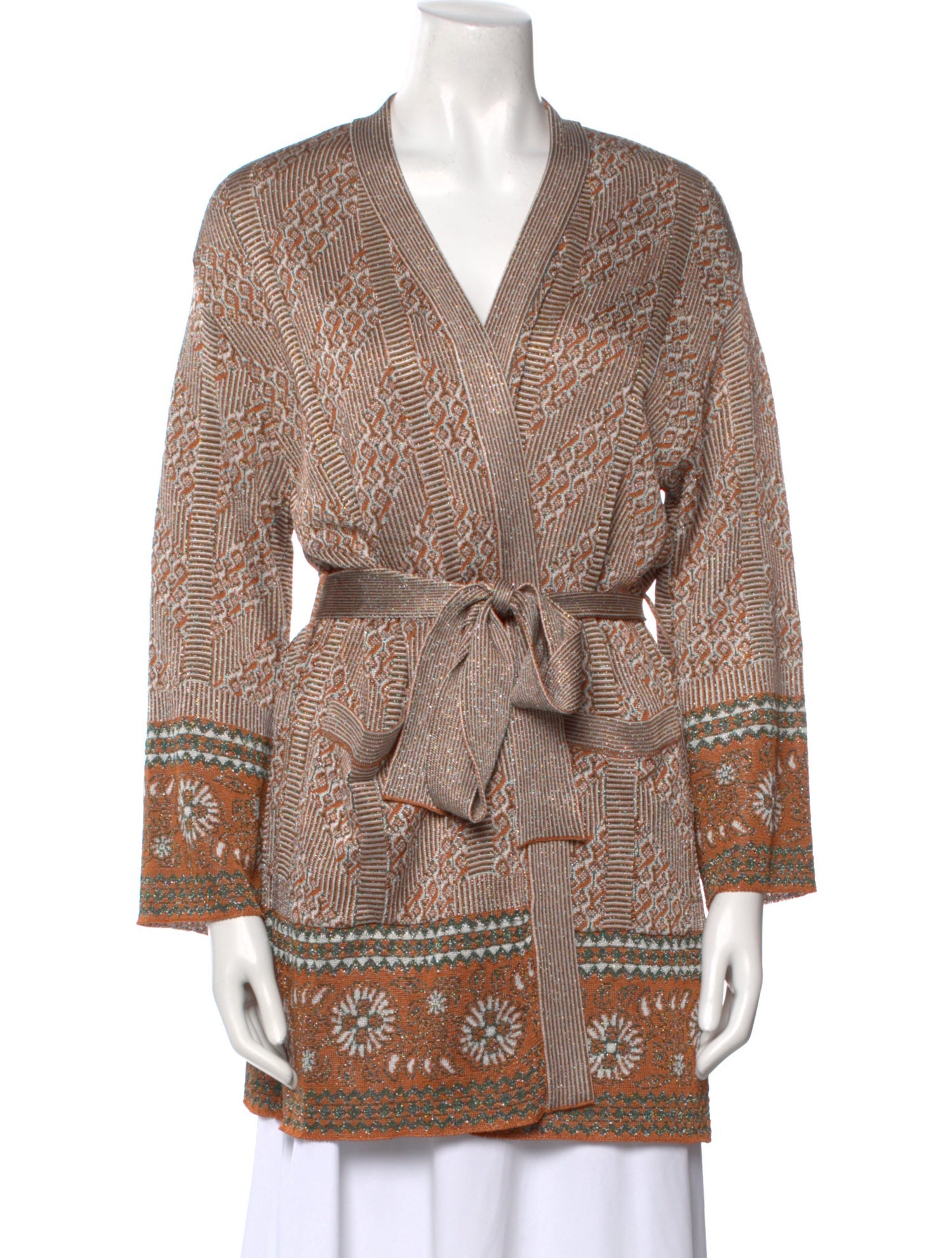 Valentino Printed V-Neck Sweater w/ Tags