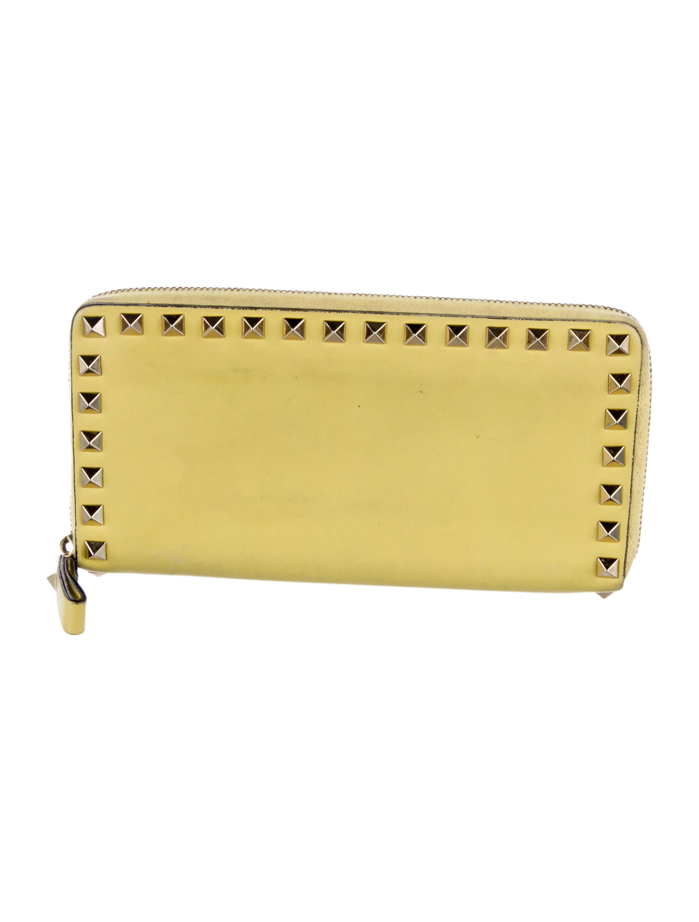 Valentino Rockstud Accents Leather Continental Wallet