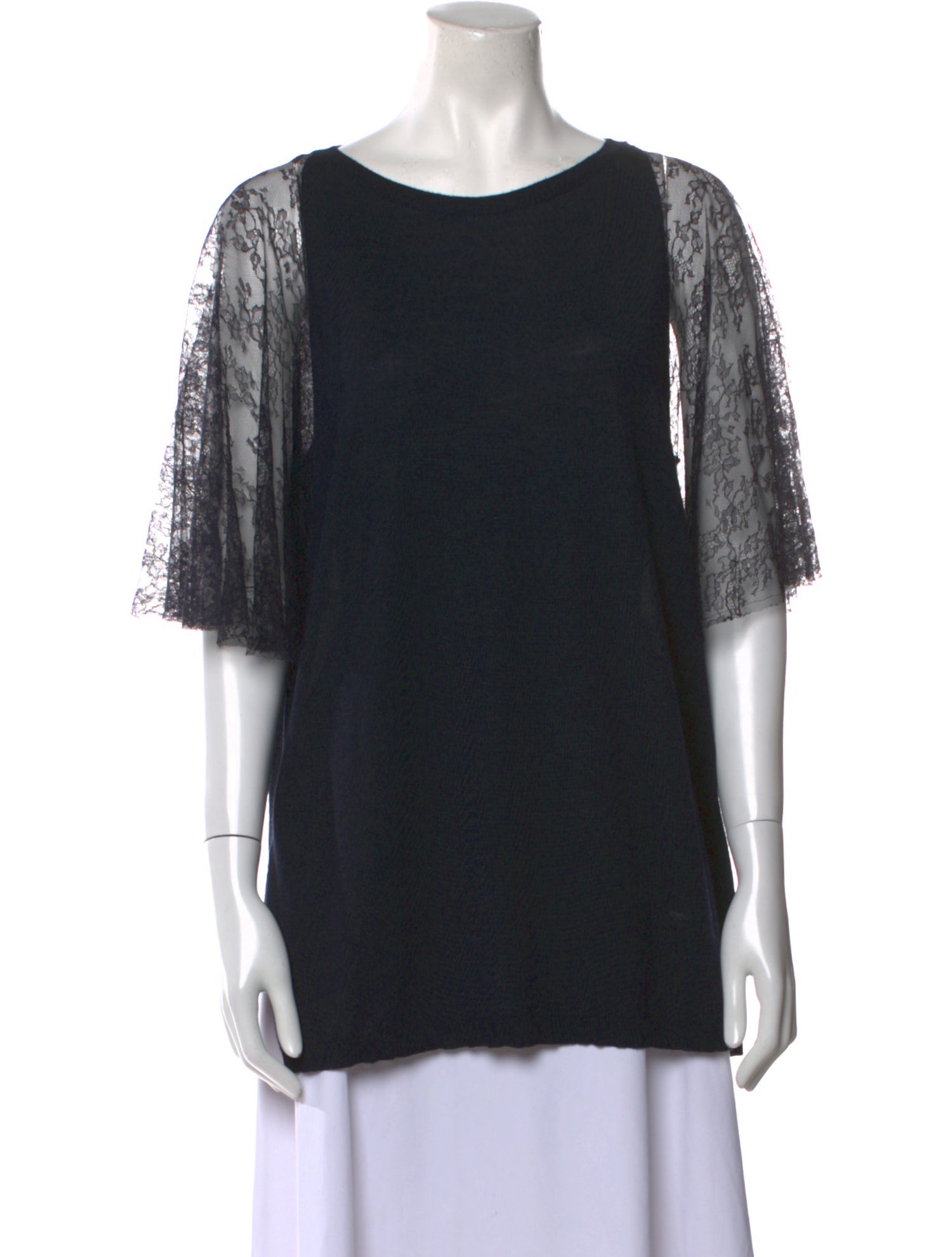 Valentino Wool Scoop Neck Sweater