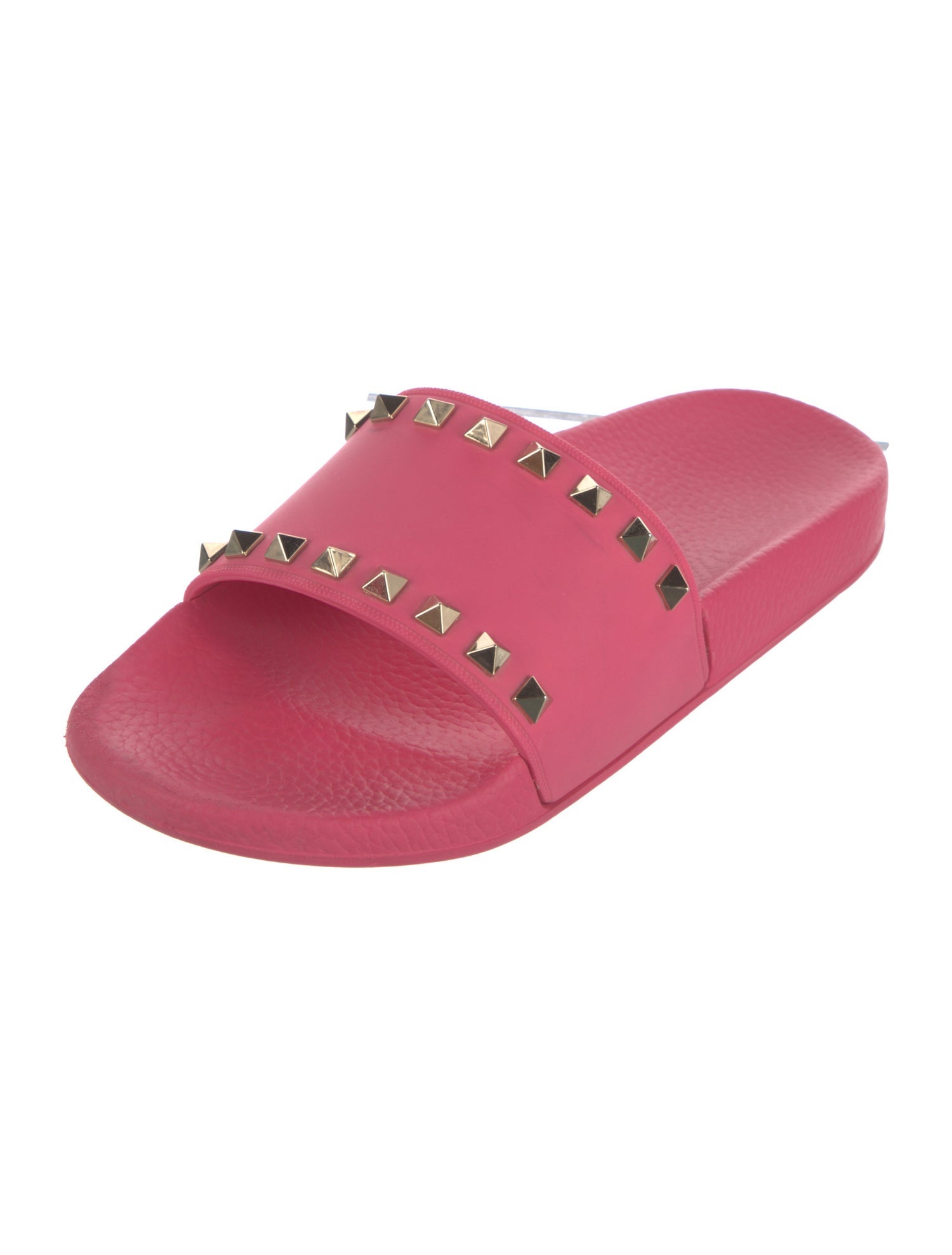Valentino Rockstud Accents Rubber Slides