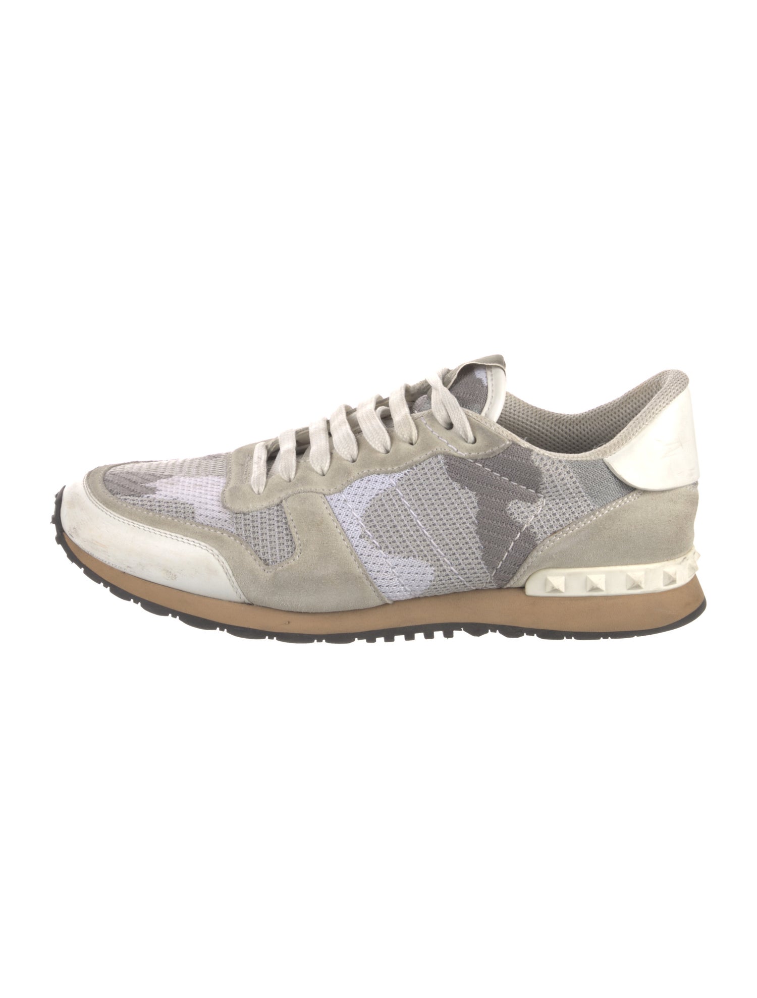 Valentino Rockstud Accents Printed Athletic Sneakers