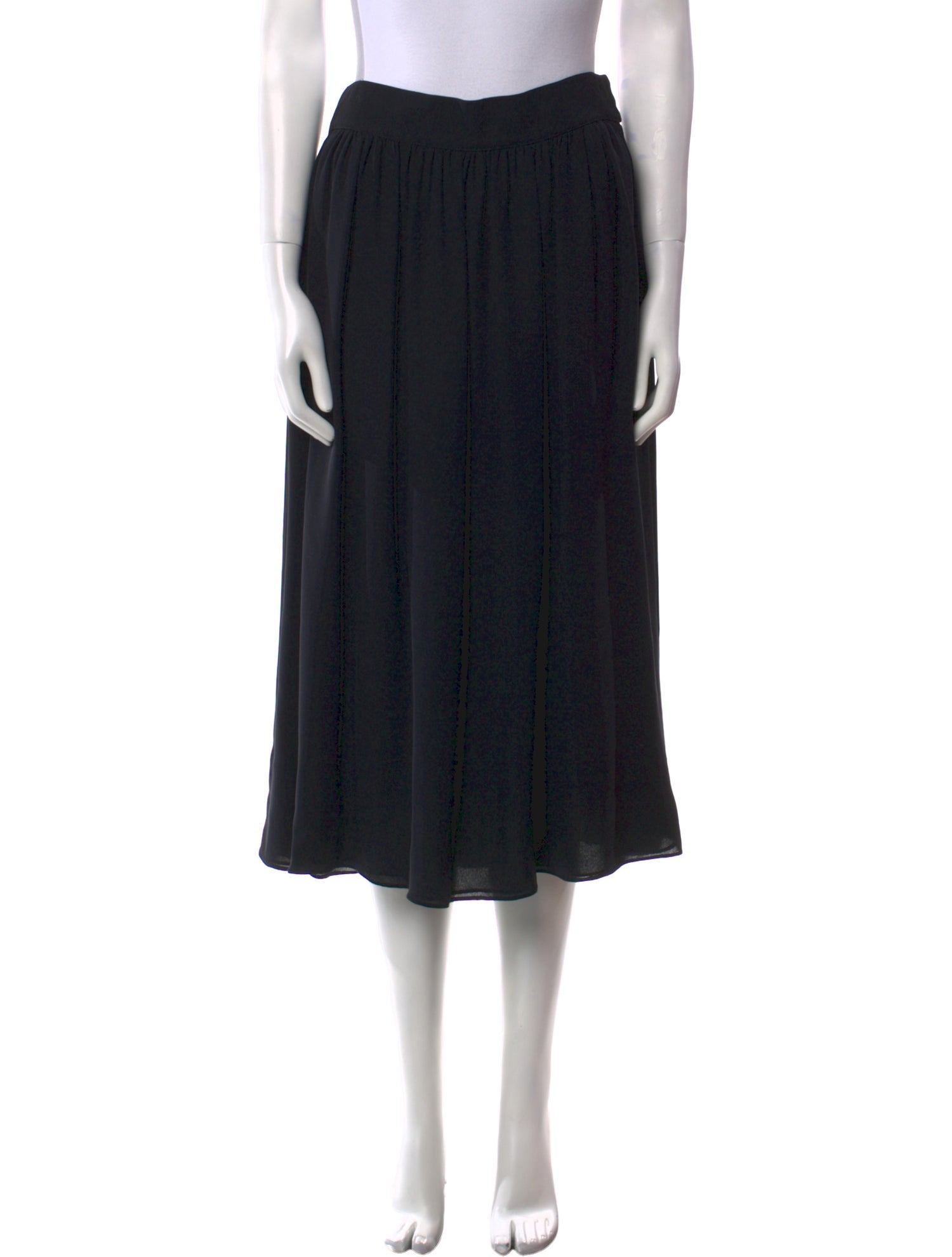 Valentino Pleated Accents Midi Length Skirt