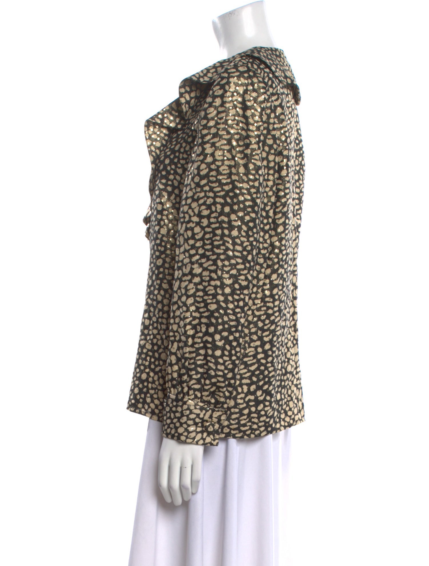 Valentino Silk Animal Print Blouse