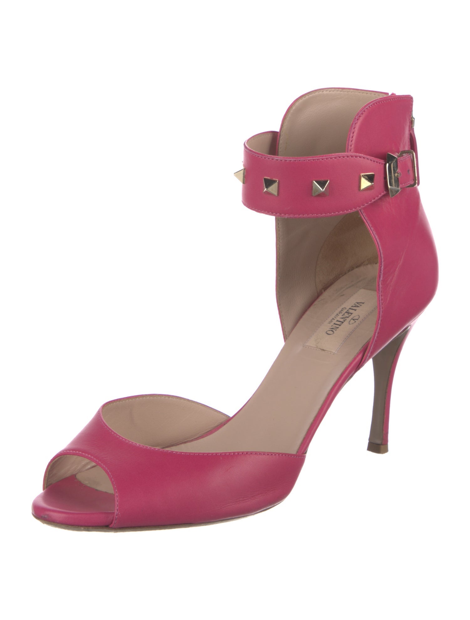 Valentino Rockstud Accents Leather Sandals
