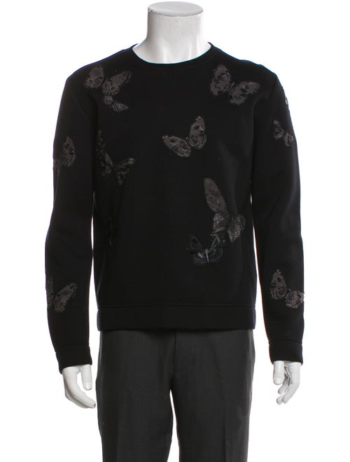 Valentino Rockstud Accents Graphic Print Pullover