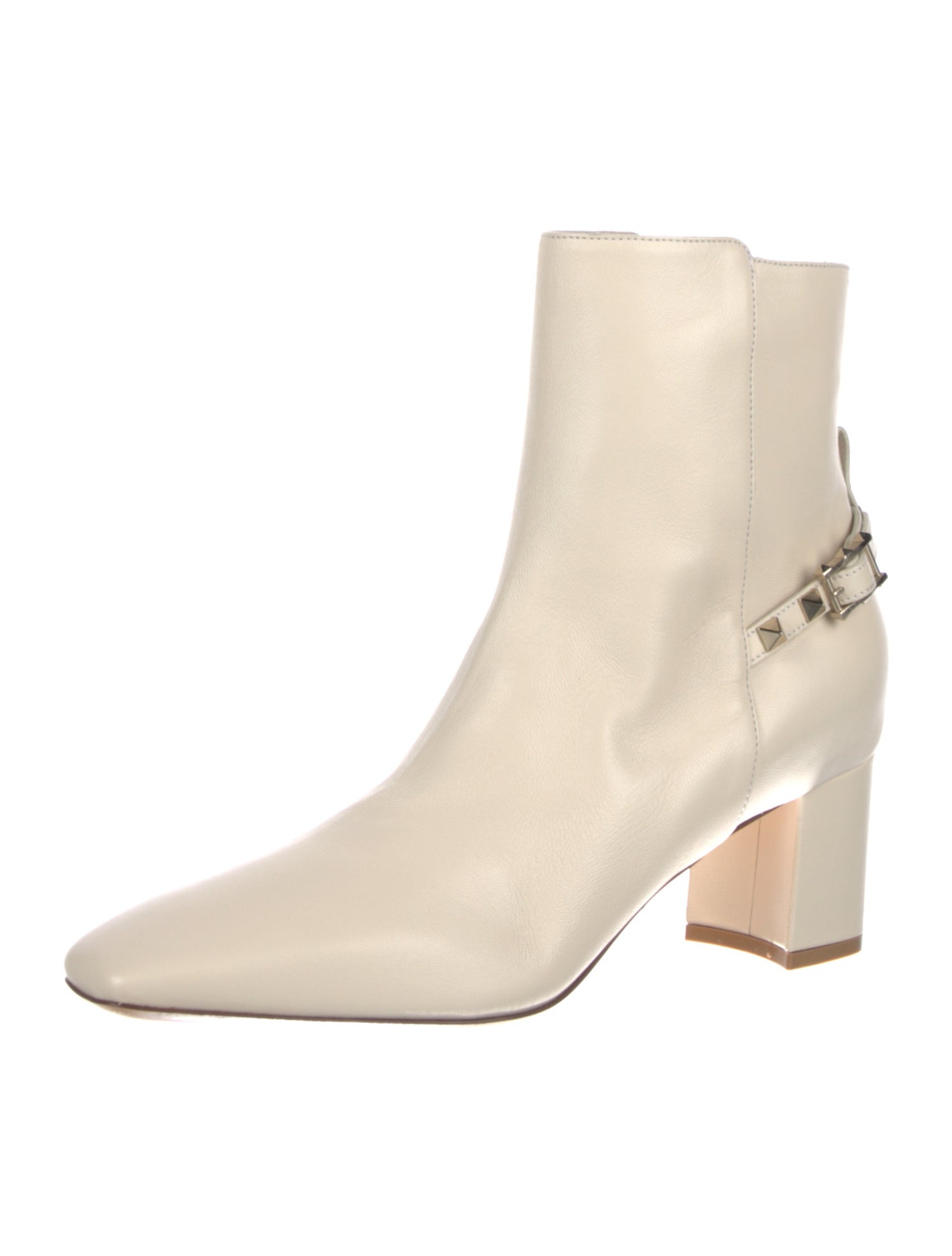 Valentino Rockstud Accents Leather Boots