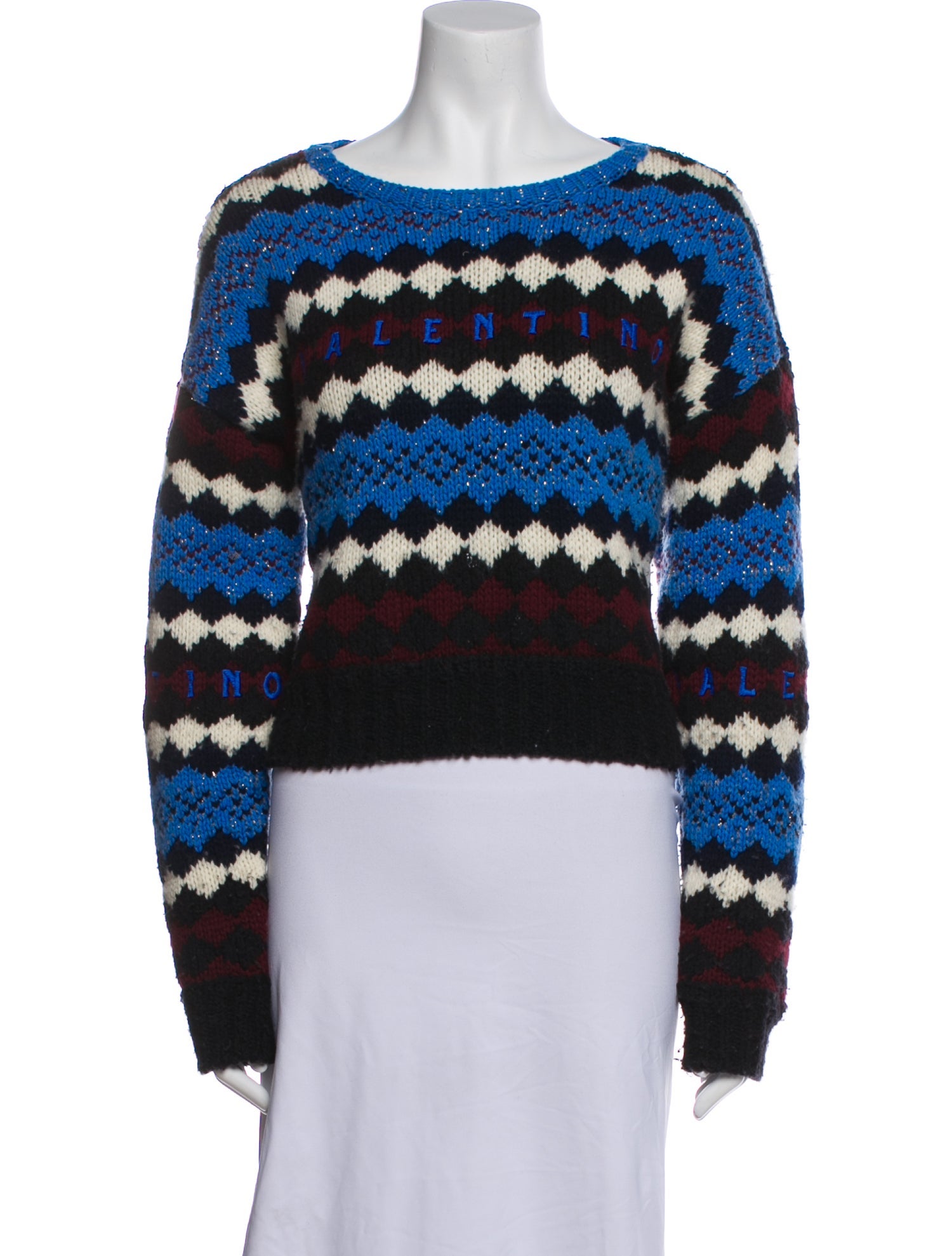 Valentino Wool Printed Sweater