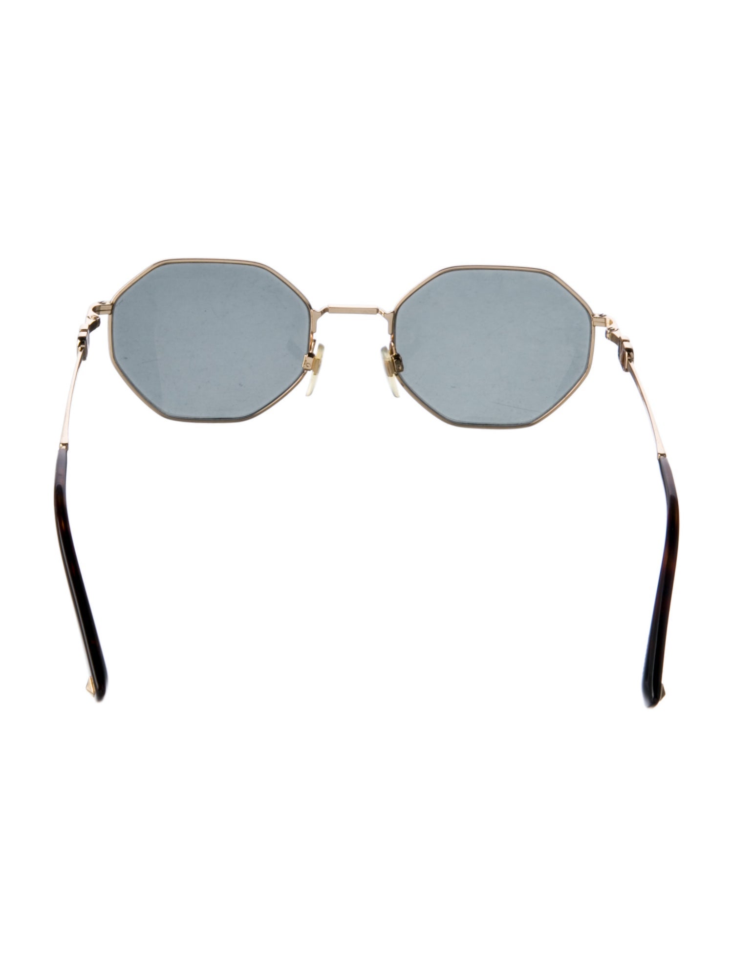 Valentino Rockstud Accents Round Sunglasses