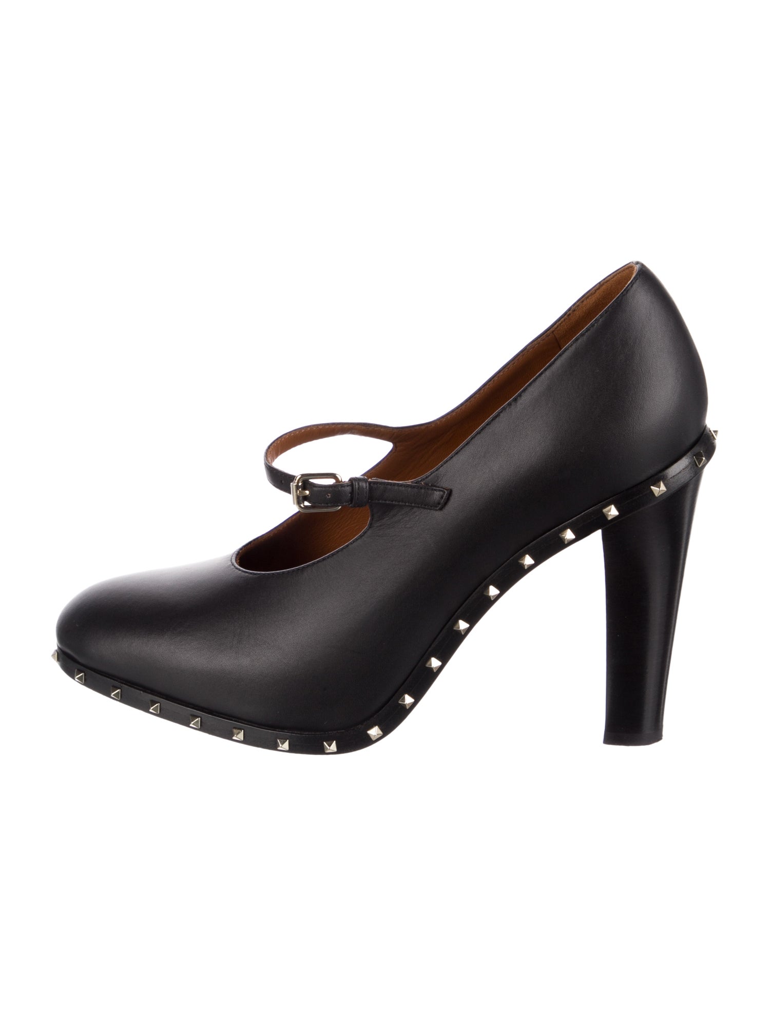Valentino Rockstud Accents Leather Pumps