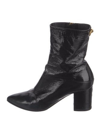 Valentino Rockstud Accents Patent Leather Boots