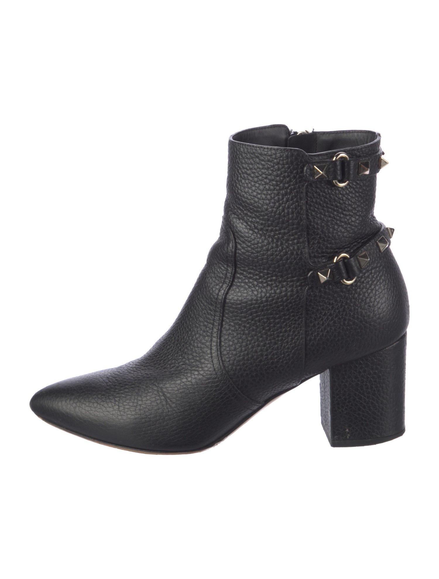 Valentino Rockstud Accents Leather Boots