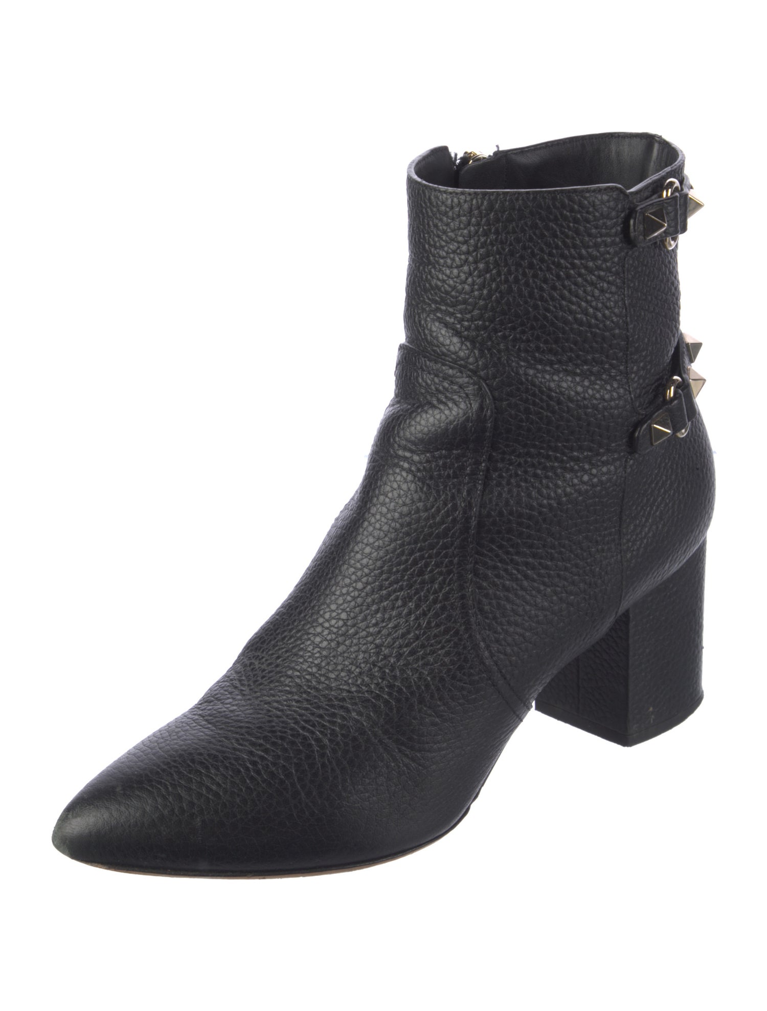 Valentino Rockstud Accents Leather Boots