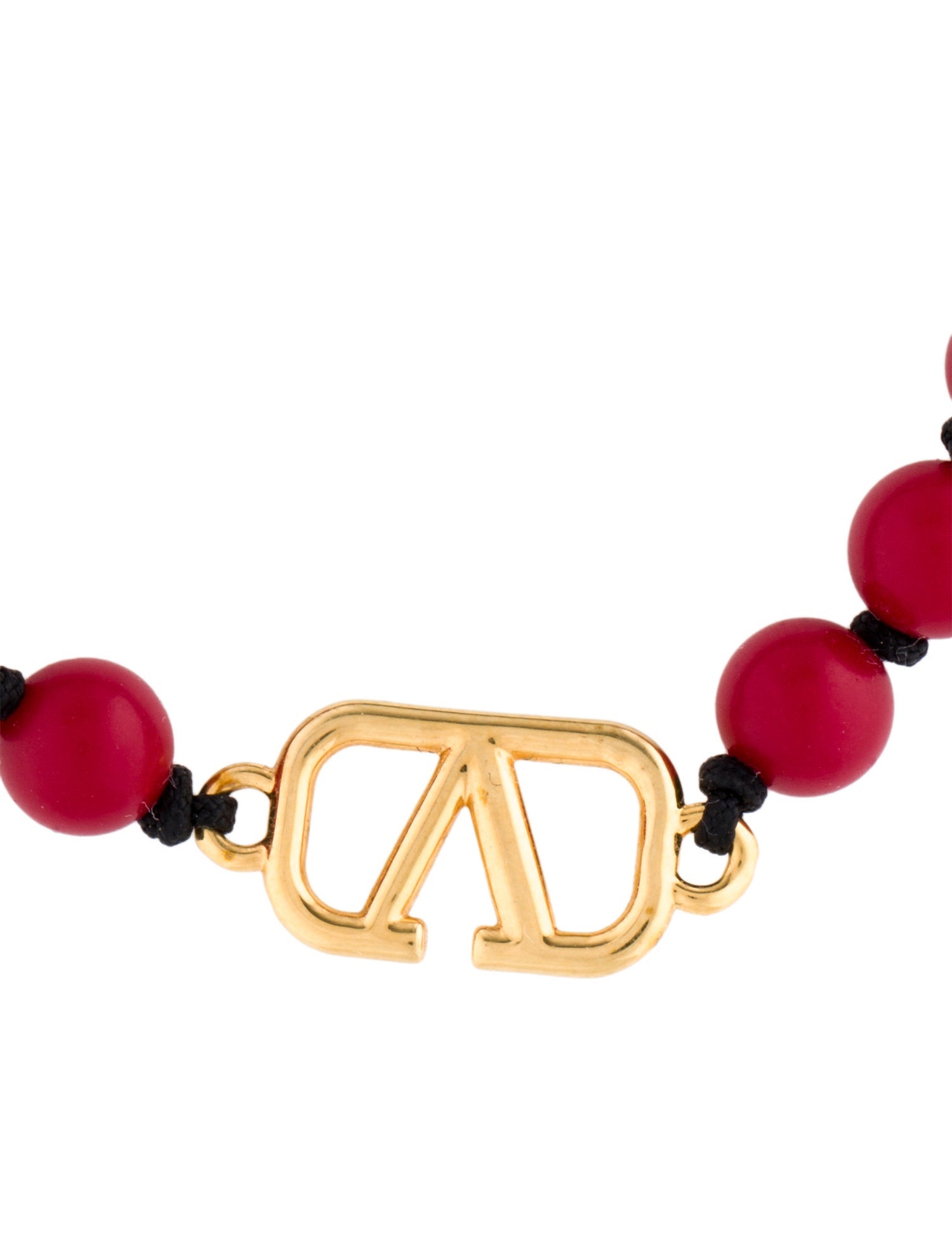 Valentino Valentino V Logo Beaded Bracelet