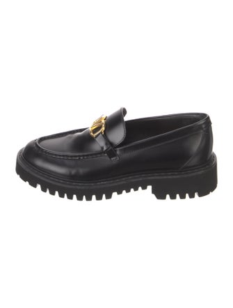 Valentino Signature Logo Leather Loafers
