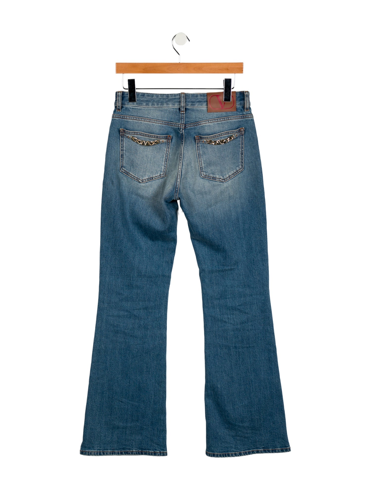 Valentino Mid-Rise Wide Leg Jeans