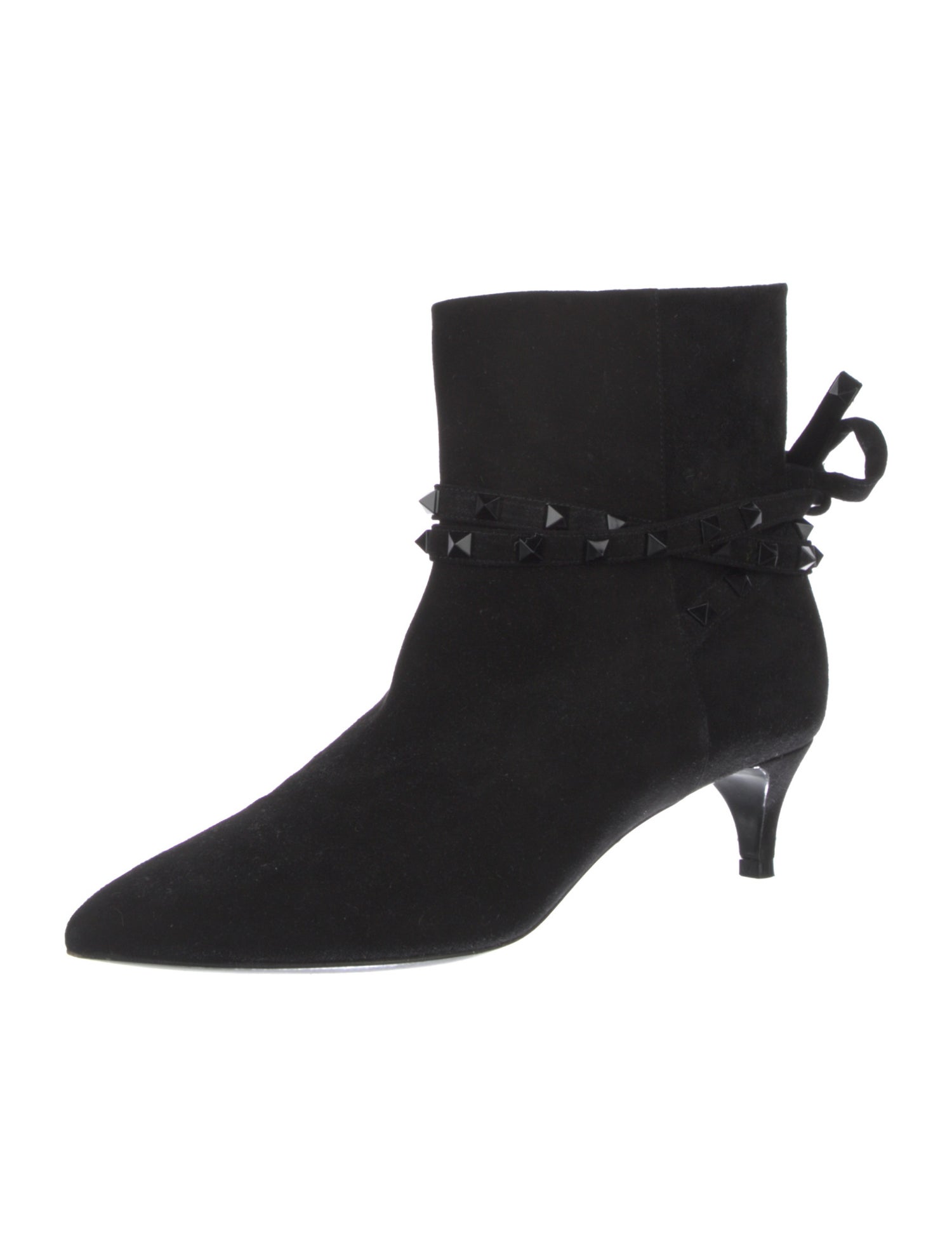 Valentino Rockstud Accents Suede Boots