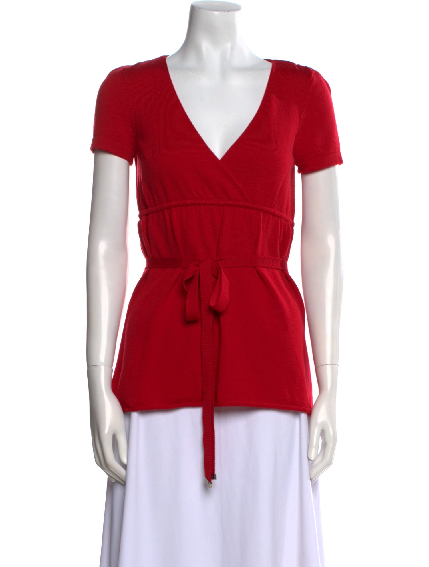 Valentino V-Neck Short Sleeve Blouse