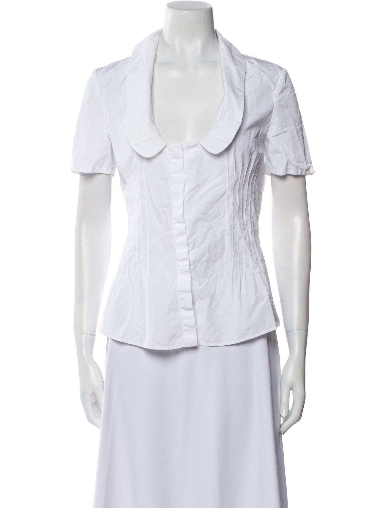 Valentino Short Sleeve Button-Up Top