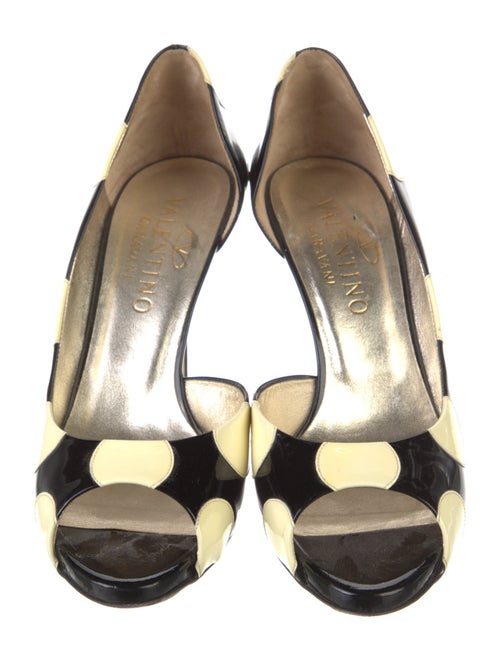 Valentino Patent Leather Polka Dot Print Pumps