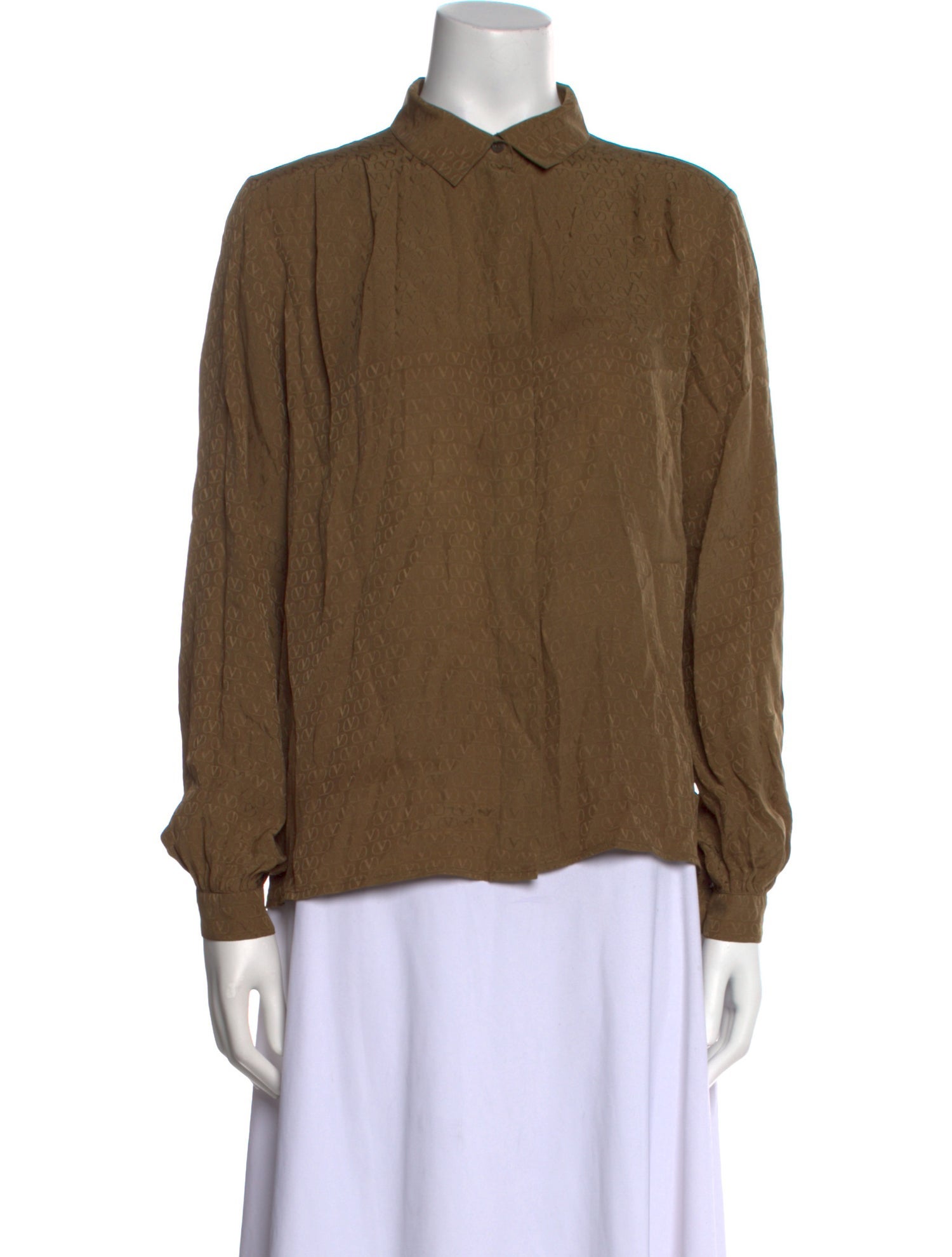 Valentino Vintage Silk Button-Up Top
