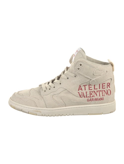 Valentino Canvas Graphic Print Sneakers