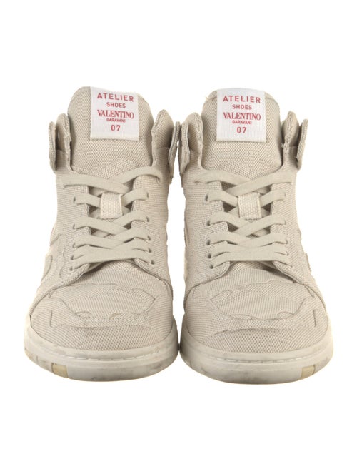 Valentino Canvas Graphic Print Sneakers