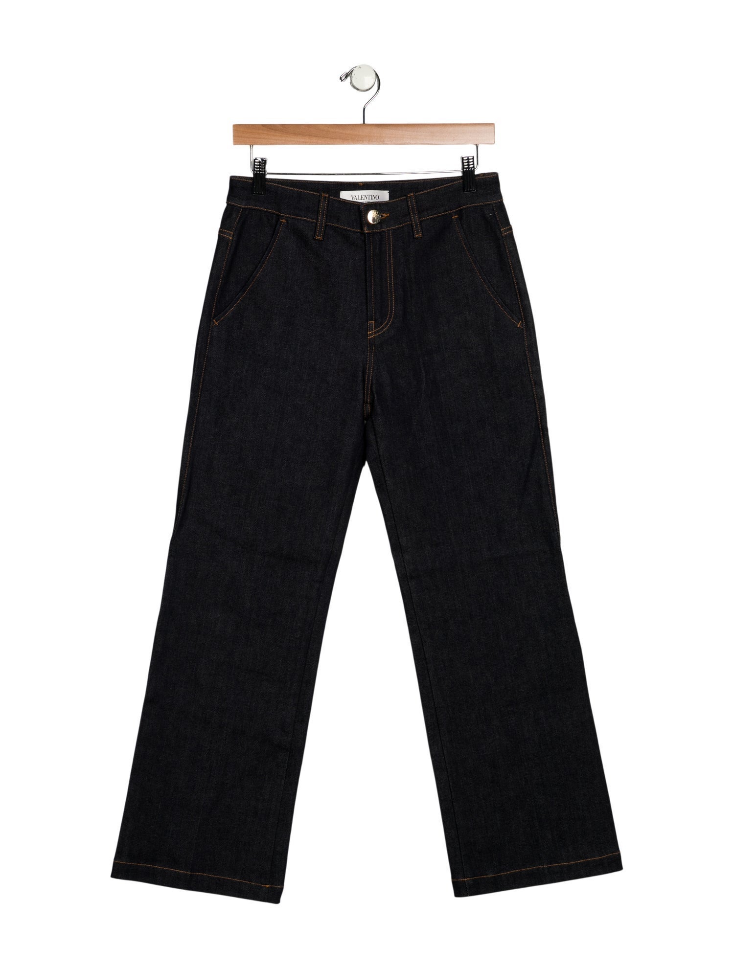 Valentino Mid-Rise Wide Leg Jeans