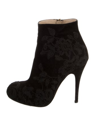 Valentino Suede Patterned Boots
