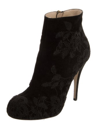 Valentino Suede Patterned Boots