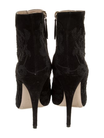 Valentino Suede Patterned Boots