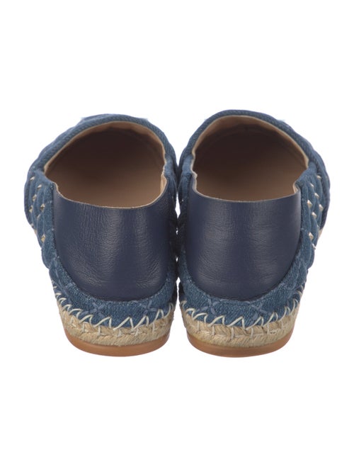 Valentino Rockstud Accents Denim Espadrilles
