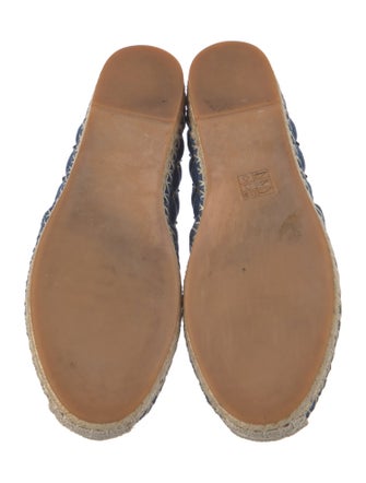 Valentino Rockstud Accents Denim Espadrilles