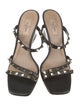 Valentino Rockstud Accents Leather Slides