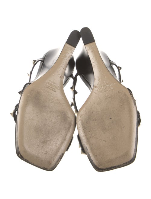 Valentino Rockstud Accents Leather Slides