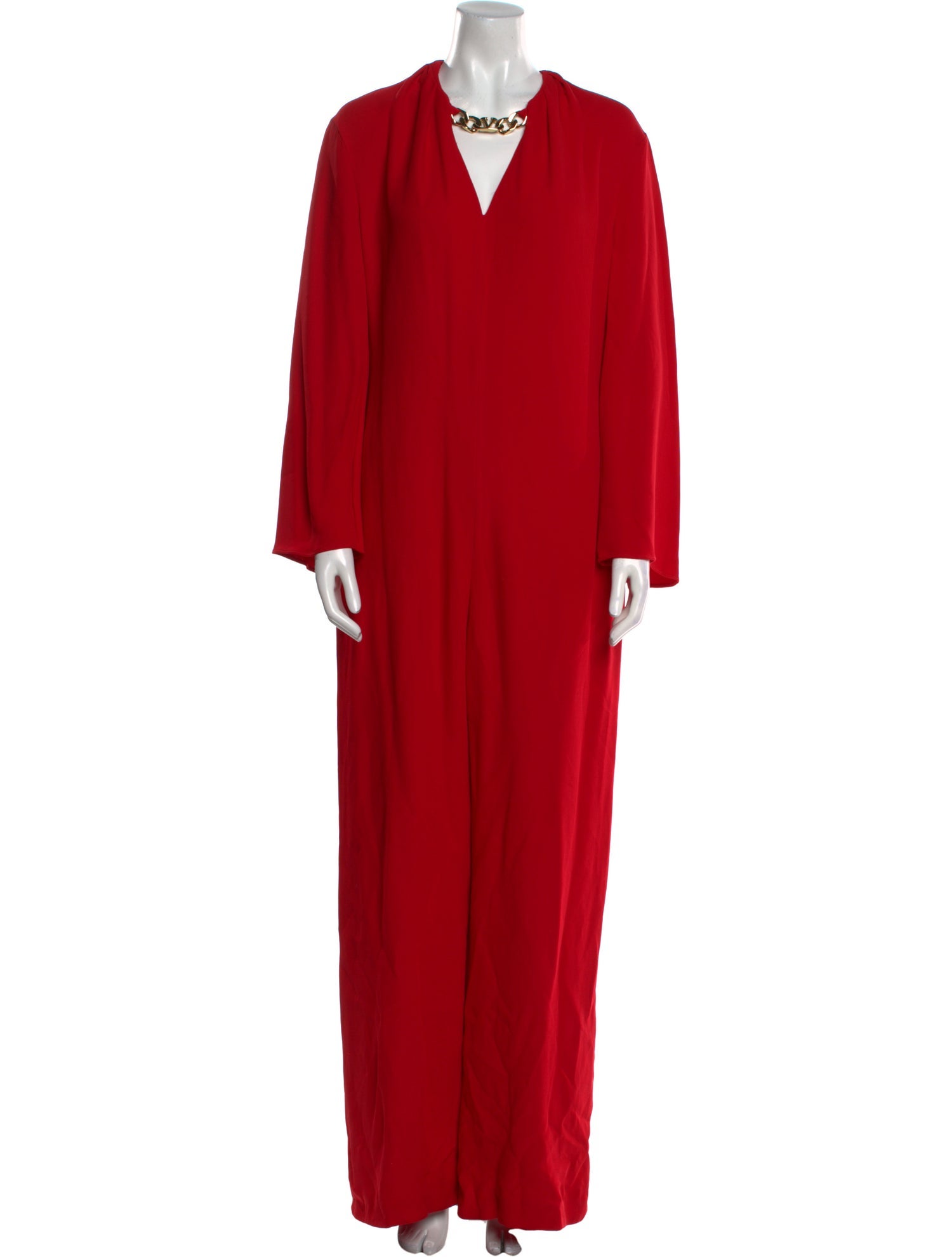 Valentino Silk V-Neck Jumpsuit