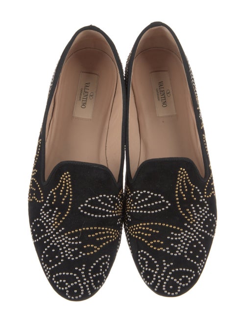 Valentino Suede Patterned Loafers