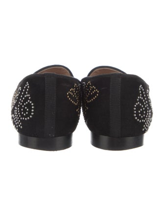 Valentino Suede Patterned Loafers