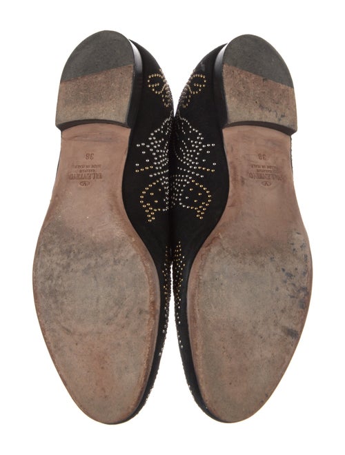 Valentino Suede Patterned Loafers