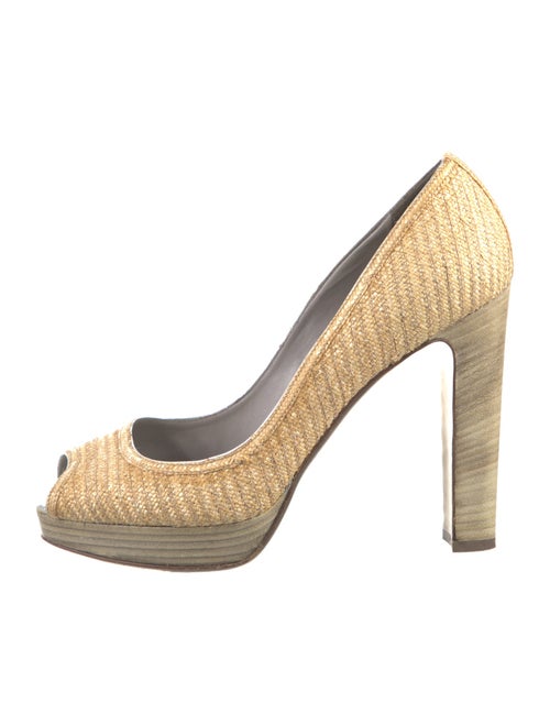 Valentino Straw Pumps