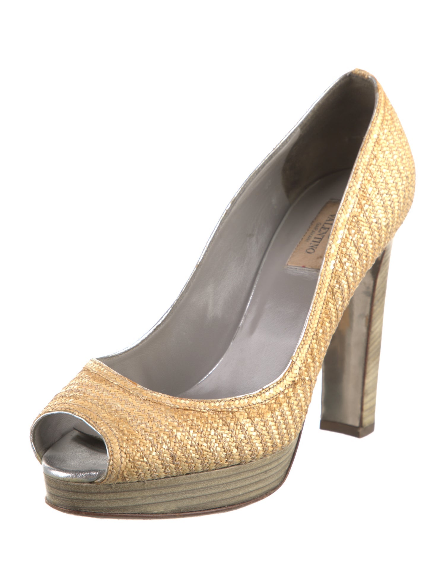 Valentino Straw Pumps