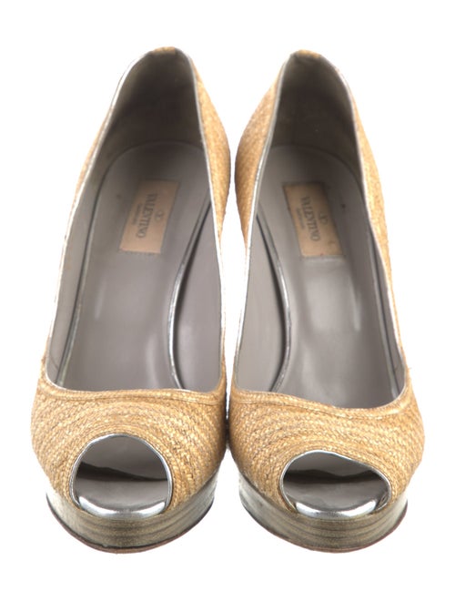 Valentino Straw Pumps