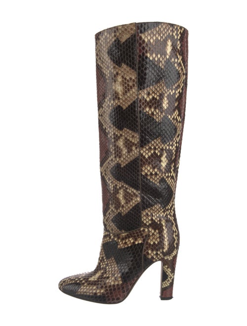 Valentino Snakeskin Animal Print Boots