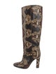 Valentino Snakeskin Animal Print Boots