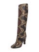 Valentino Snakeskin Animal Print Boots