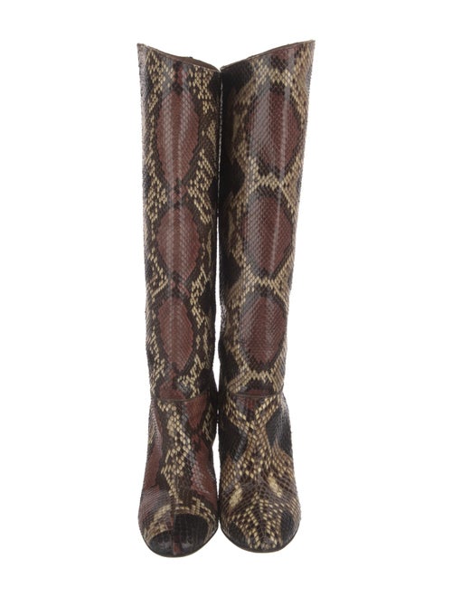 Valentino Snakeskin Animal Print Boots